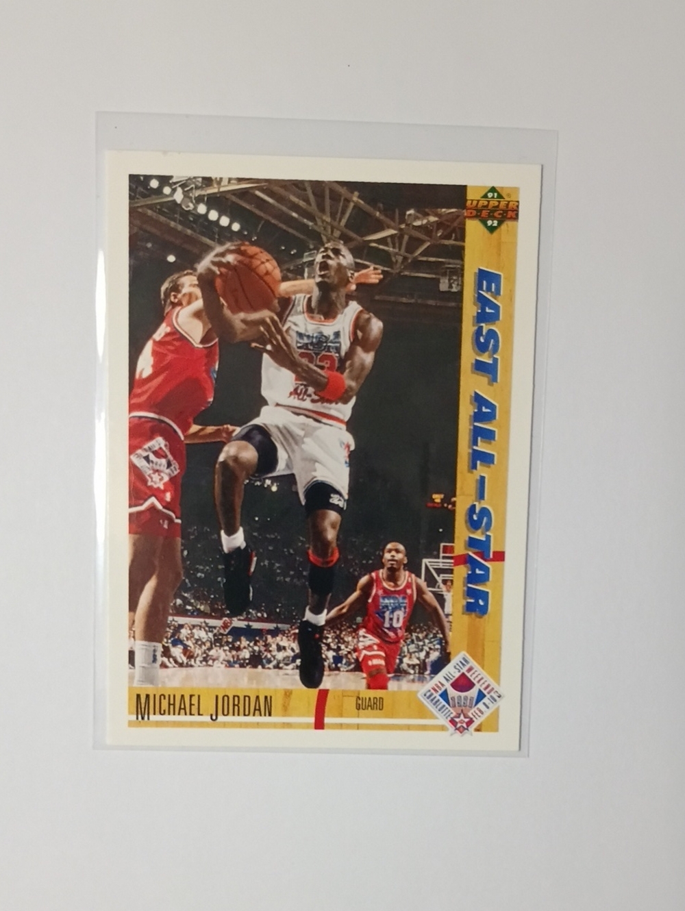 Michael Jordan 1992 All-Star Basketball Card - White & Red